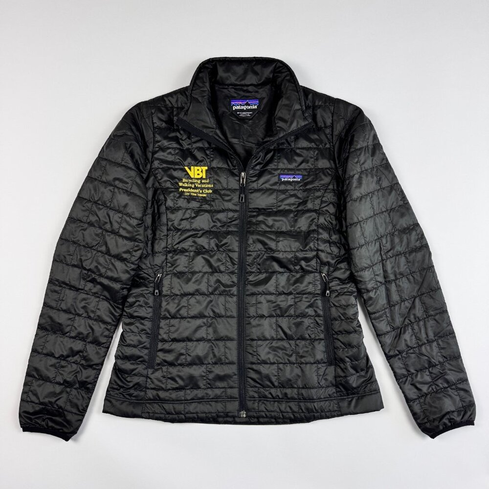 Patagonia Womens M Black Nano Puff Jacket Insulated Full Zip